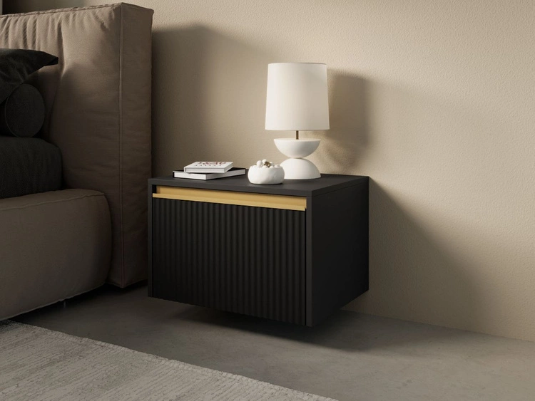 Stolik nocny z drzwiczkami Roland Czarny