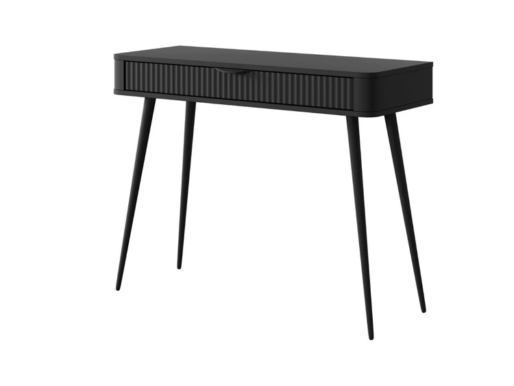 Toaletka z czarnymi metalowymi nogami Latina Czarna