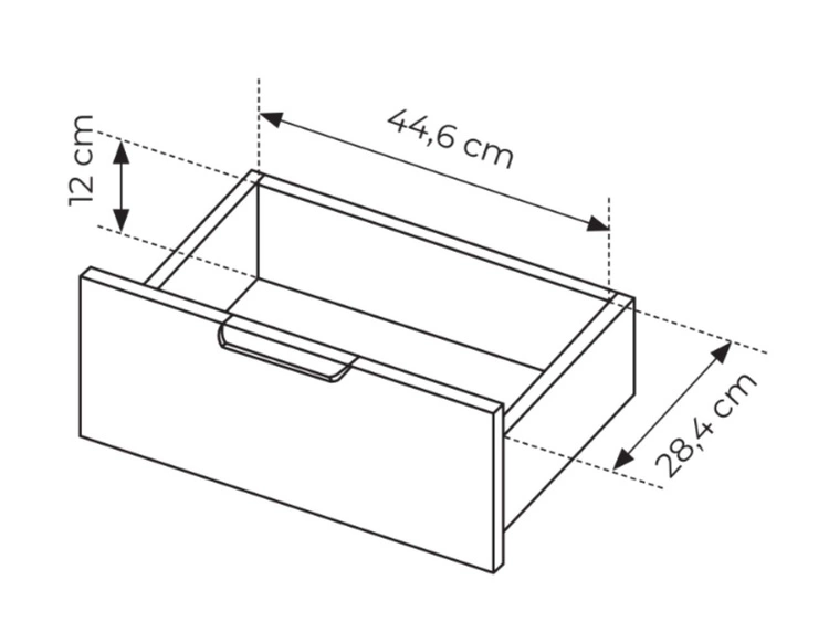 Komoda z drzwiami i szufladami Drino Antracyt