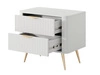 Stolik nocny z szufladami Latina Biały