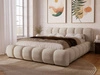 Łóżko tapicerowane z pojemnikiem na pościel 180x200 Doria Beżowe