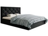 Łóżko tapicerowane z pojemnikiem i stelażem 120x200 Salento czarne