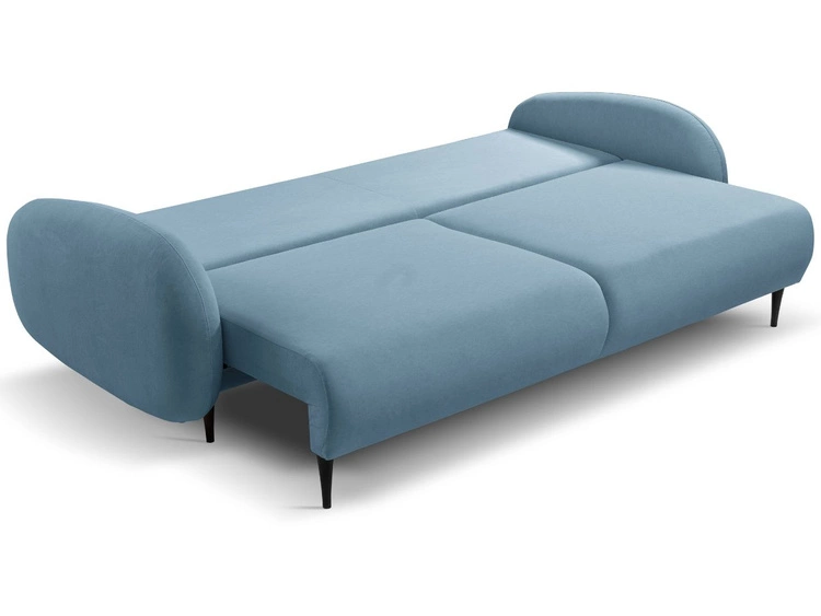 Kanapa z funkcją spania i pojemnikiem na pościel Alta Niebieska