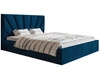 Łóżko tapicerowane z pojemnikiem i stelażem 160x200 Orlo granatowe