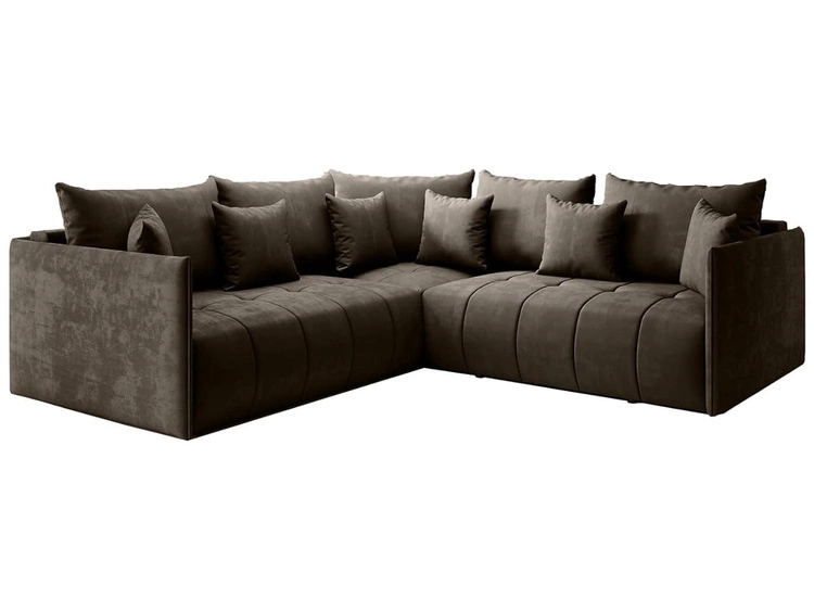 Narożnik L uniwersalny z funkcją spania i pojemnikiem Ardi L Brązowy