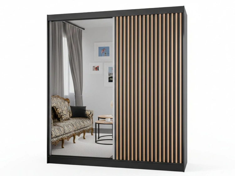 200 cm \ Czarny || Dąb wotan \ Tak