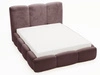 Łóżko tapicerowane z pojemnikiem i stelażem 160x200 cm Bubble Brązowe