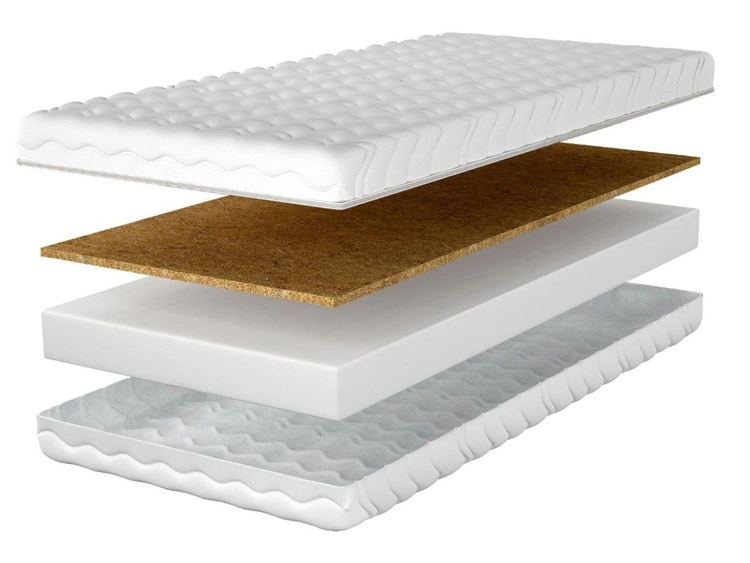 Materac piankowy z matą kokosową i zdejmowanym pokrowcem Tomi 10 200x200