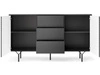 Komoda z drzwiami i szufladami Ravi Czarna