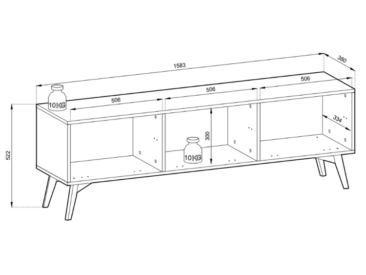 Szafka pod telewizor z drzwiczkami Modena Eukaliptus