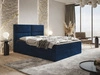 Łóżko kontynentalne z pojemnikiem na pościel 140x200 Hera Ciemnobiebieskie