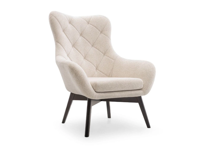 Fotel na nożkach Deves Caro Beżowy