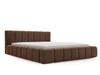 Łóżko tapicerowane z pojemnikiem i stelażem 120x200 Orio Brązowy