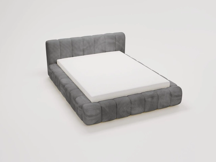Łóżko tapicerowane z pojemnikiem na pościel 120x200 Ibiza Grafitowe