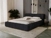 Łóżko tapicerowane z pojemnikiem na pościel 160x200 Ibiza Czarne