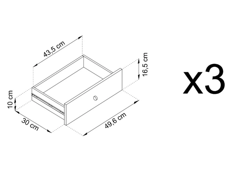 Komoda z drzwiami i szufladami na czarnych nóżkach 154 cm Amor Beż piaskowy
