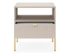 Stolik nocny z szufladą Amber Kaszmir na złotych nogach