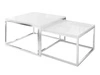 Stolik kawowy na chromowanym stelażu Asumi Biały Połysk 40x46
