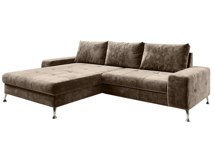 Narożnik L Lewy z funkcją spania i pojemnikiem Tonny Jasny brązowy