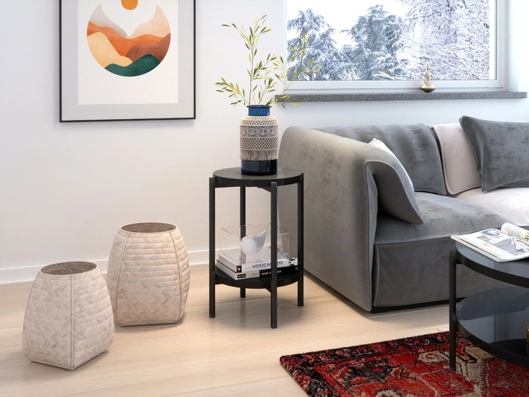 Stolik boczny Sevilla Czarny połysk