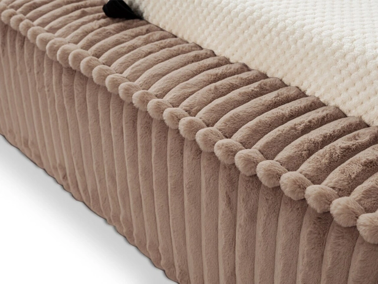 Łóżko tapicerowane z pojemnikiem i stelażem 180x200 Lago Brązowe