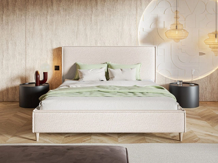 Łóżko tapicerowane ze stelażem 120x200 Grenada Beżowy