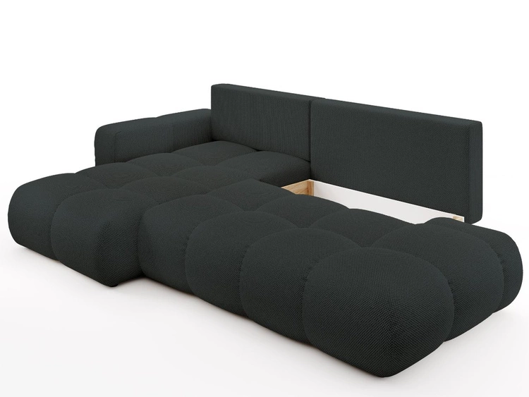 Narożnik L Lewy z funkcją spania i pojemnikiem Sile L Grafitowy