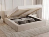 Łóżko tapicerowane z pojemnikiem i stelażem 160x200 Mali Beżowe