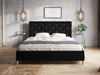 Łóżko tapicerowane ze stelażem 120x200 Tril Czarne