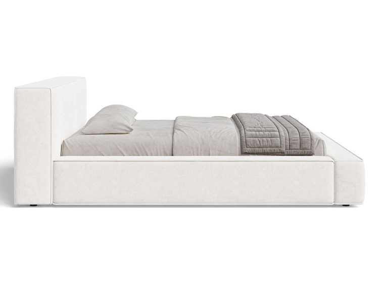 Łóżko tapicerowane z pojemnikiem i stelażem 180x200 Mali Kremowe