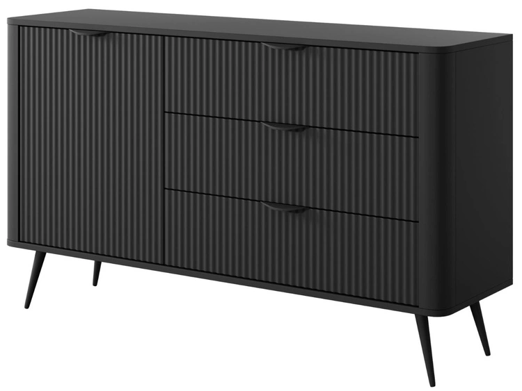 Komoda z drzwiami i szufladami Latina Czarna