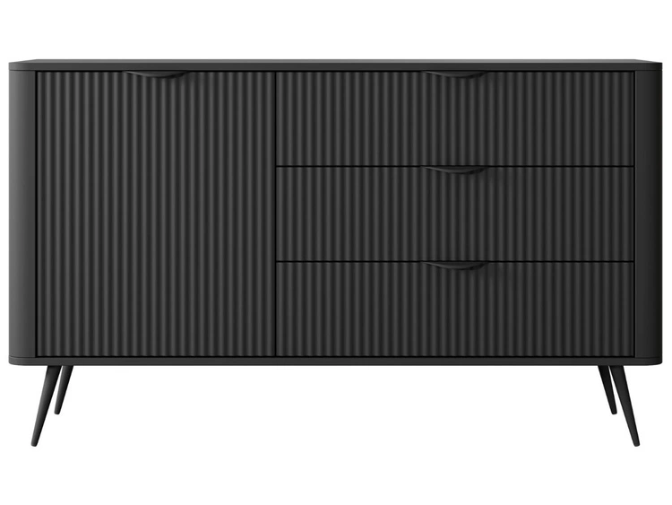 Komoda z drzwiami i szufladami Latina Czarna