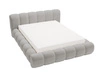 Łóżko tapicerowane z pojemnikiem na pościel 180x200 Doria Jasnoszare