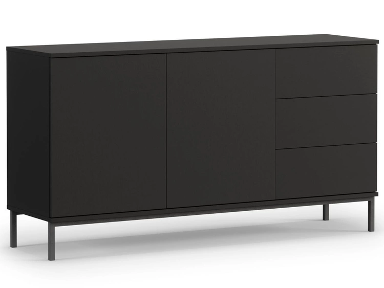 Komoda z drzwiami i szufladami Soroko Czarna