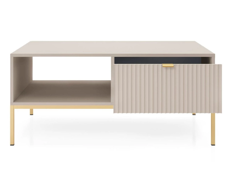 Zestaw mebli do salonu Amber Kaszmir na złotych nogach