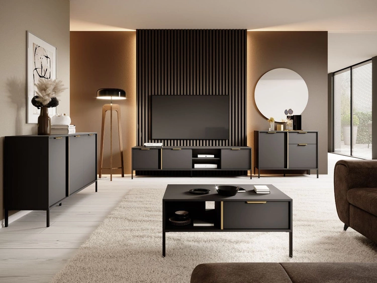 Komoda z drzwiami i szufladą Drino Antracyt