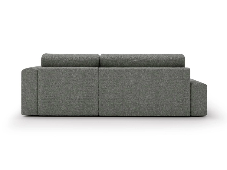 Narożnik L prawy z funkcją spania i pojemnikiem Lana Szary