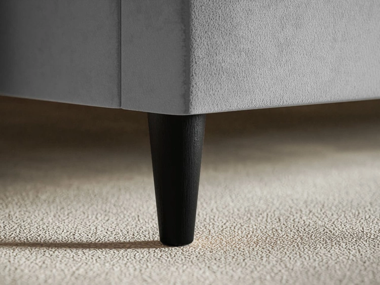 Łóżko tapicerowane ze stelażem 180x200 Trio Czarne