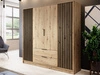 Szafa czterodrzwiowa z drzwiami uchylnymi 206 cm Macron Dąb Artisan z lamelami