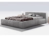 Łóżko tapicerowane z pojemnikiem na pościel i stelażem 120x200 Mali Szary