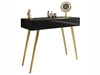 Konsola glamour z szufladami i złotymi nogami Olivine czarny połysk