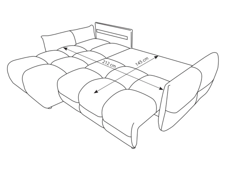 Narożnik L uniwersalny z funkcją spania i pojemnikiem Bene Zielony