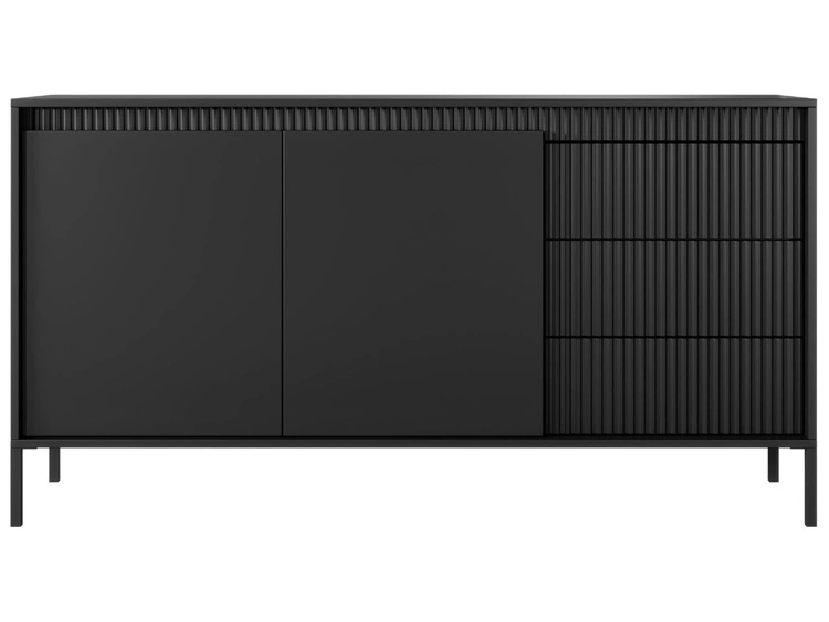 Komoda z drzwiami i szufladami 153 cm Sorano Czarna