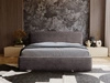 Łóżko tapicerowane z pojemnikiem i stelażem 120x200 cm Monza Ciemnoszare