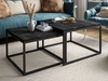 Stolik kawowy na czarnym metalowym stelażu Asumi Czarny 40x46