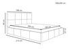 Łóżko tapicerowane z pojemnikiem i stelażem 180x200 Malo jasnoszare
