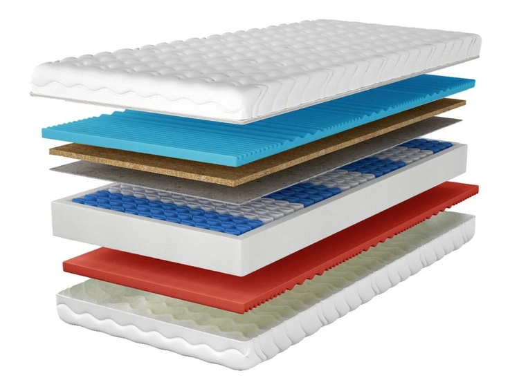 Materac kieszeniowy pocket z matą kokosową i profilowaną pianką Nola 200x200