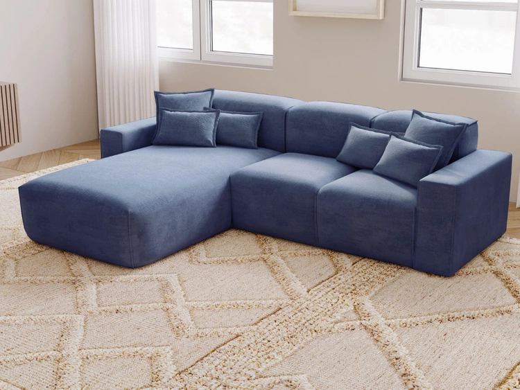 Narożnik L Lewy Leni Ciemny niebieski