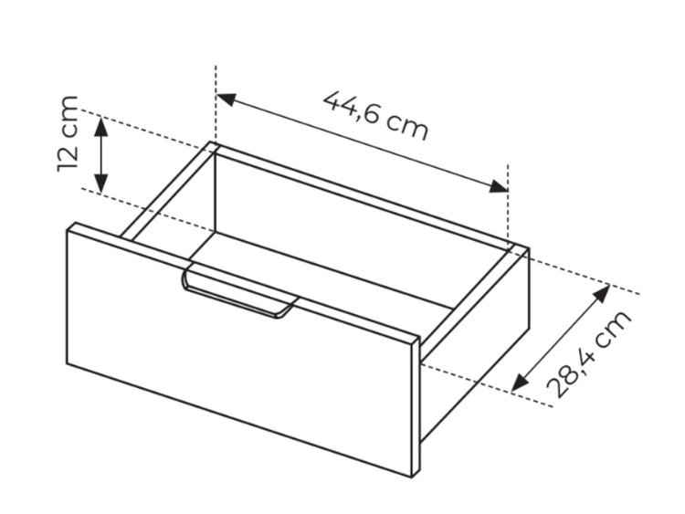 Komoda z drzwiami i szufladą Drino Antracyt