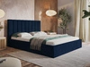 Łóżko tapicerowane z pojemnikiem i stelażem 180x200 Sesto granatowe